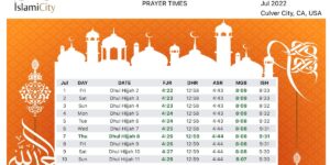 Prayers Time Table